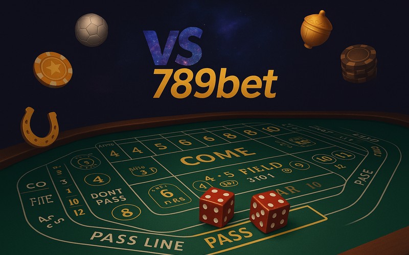 Craps table layout with the Pass Line betting area clearly highlighted.